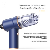 Aspirateur de voiture portable LT-117 120W sans fil rechargeable avec lumière LED, plusieurs buses, sans sac, pour voiture et usage domestique