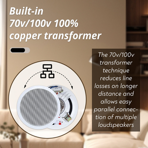 104 Nhà Máy Nóng Bán Loa Trần 6 Inch 10W Âm Thanh Chuyên Nghiệp Hệ Thống Loa Trần Cho Thương Mại Các Tòa Nhà - Product Image 3
