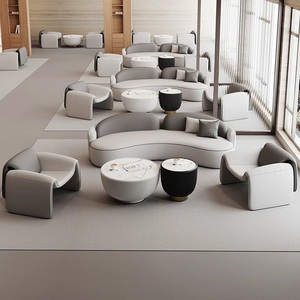 Canapé d'angle de luxe en cuir PU, design moderne pour hall d'hôtel, salle de sport, appartement, club <span class=keywords><strong>VIP</strong></span>, salon de beauté, salon - Product Image 3
