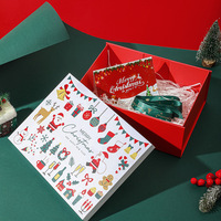 Boîte cadeau de Noël, boîte vide haut de gamme pour la veille de Noël, boîte à foulards pliable avec couvercle et base, grand emballage créatif, vente en gros