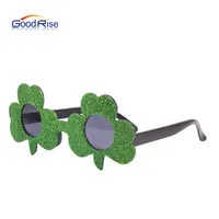 Toptan promosyon Shamrock Glitter güneş gözlüğü parti malzemeleri aksesuar parti dekorasyon gözlük