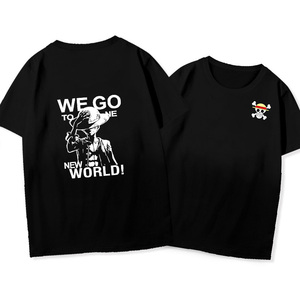 Camisetas de 100% Algodón con Logo Personalizado y Diseños por Transferencia de Calor para Camisetas con Anime de <span class=keywords><strong>One</strong></span> <span class=keywords><strong>Piece</strong></span> Luffy - Product Image 3