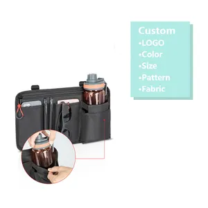 OEM 600D Polyester Wheelchair Bag Outdoor Handicap Side Pouch For Rollator Wheel chair Folding Pocket Walkers Hang Storage Bags