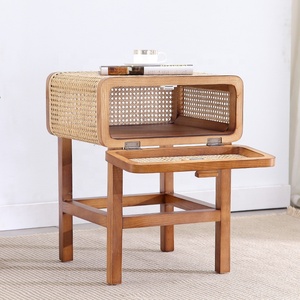 <span class=keywords><strong>Cannage</strong></span> En <span class=keywords><strong>Rotin</strong></span> naturel En Bois Table De <span class=keywords><strong>Chevet</strong></span> - Product Image 4