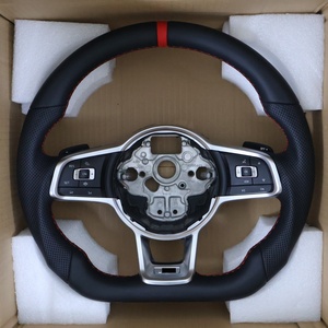 Volant en cuir de haute qualité pour MK7.5 MK4 R Line MK 6 4 5 <span class=keywords><strong>R32</strong></span> MK3 <span class=keywords><strong>7</strong></span>.5R R7 6R MK5 MK7 <span class=keywords><strong>Golf</strong></span> <span class=keywords><strong>7</strong></span> R <span class=keywords><strong>GTI</strong></span> Passat - Product Image 1