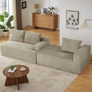 L-Shaped Sectional <b>Sofa</b> Set with Deep Seat Modular Sleeper No Assembly Required Upholstered Washable for Living Room <b>Hotel</b> Villa - Product Image 5