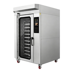 VOKA VK09-10 Electric Bakery Rotary Oven 6000W 300 Max Temp Touch <b>Control</b> LED Display Adjustable <b>Thermostat</b> Overheat 5 Shelves - Product Image 1