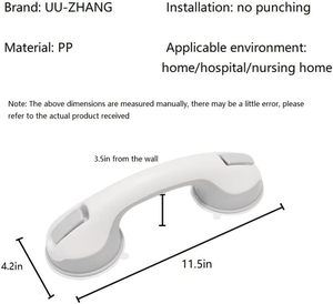 Barre de maintien de sécurité <span class=keywords><strong>pour</strong></span> salle de bain et douche à double verrouillage Super Grip, ventouse en plastique, capacité 100 kg, équipement de sécurité robuste <span class=keywords><strong>pour</strong></span> salle de bain - Product Image 4