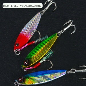 Leurre de pêche SNEDA à pénétration améliorée avec hameçons triples à double bordure, cuillère métallique lourde 7/10/15g pour lancer super longue distance - Product Image 4