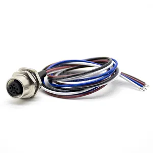 M12 4pin Ip68 Connector with Flexible Cable 4 Pin