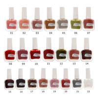 Vernis à Ongles Professionnel Écologique Halal à Base d'Eau, Longue Tenue, Non Toxique, Perméable, 22 Couleurs, pour Enfants et Femmes