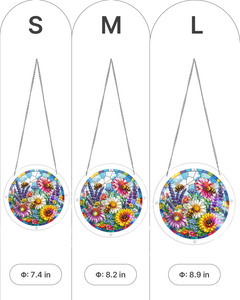 Atrapasueños de Acrílico con Diseño de Abeja y Flores, Decoración Bohemia para Ventana con Temática de Naturaleza - Product Image 4