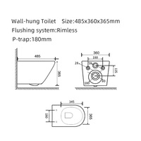 Articles sanitaires européens de haute qualité porcelaine blanche mate WC suspendu cuvette de toilette salle de bain toilettes suspendues ensemble de toilette salle de bain