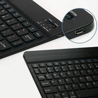 Keyboard Nirkabel Tipis Portabel ABS Tipe C Isi Ulang OEM Keyboard Nirkabel Kecil