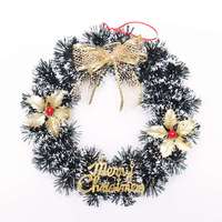 30CM Dekoratif Perada Garland Karangan Bunga Pintu Karangan Bunga Cincin Garland Pabrik Grosir Natal Perada Karangan Bunga