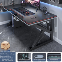 Bureau d'ordinateur moderne et épuré en aluminium, réglable et écologique, idéal pour la maison, le bureau, les étudiants, la chambre à coucher, le lit et le gaming, pratique pour…