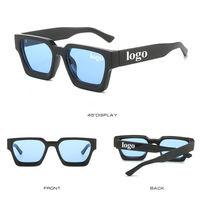 Lunettes de soleil carrées tendance pour hommes et femmes, noires épaisses, de haute qualité, avec logo personnalisé OEM, protection UV400, collection 2026