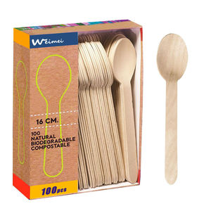 Biểu Tượng Tùy Chỉnh Phân Hủy Sinh Học Mini Dùng Một Lần Bằng Gỗ Thìa <span class=keywords><strong>S</strong></span>úp Bộ Đồ Ăn An Toàn Để <span class=keywords><strong>S</strong></span>ử Dụng Rò Rỉ Dễ Dàng <span class=keywords><strong>S</strong></span>ử Dụng Duy Nhất - Product Image 1