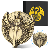 Steampunk Metal Fighter Roulette Dice Spinner avec boîte-cadeau pour les jeux de société de table Party Favors Game Night Fun