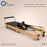 Machine de Pilates pliable en bois de chêne avec pieds en bois, équipement de fitness peu encombrant pour la maison et le studio