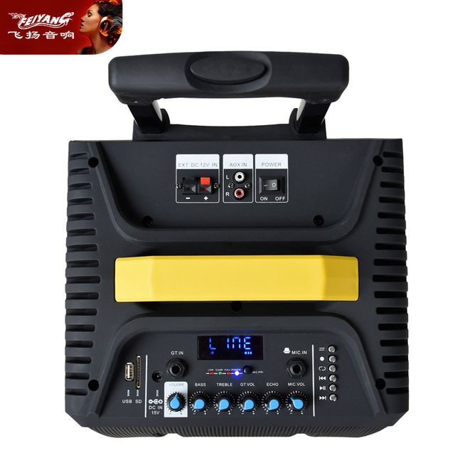 MIC Luxury Wheels Cheap BATTERY Wooden Super Bass Single 12 Inch OUTDOOR Bt MOBILE DJ USB Amplifier Acoustic Audio Loud Speaker