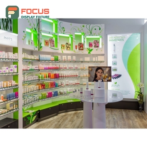 Meuble de présentation cosmétique sur mesure en verre trempé pour magasin, mobilier commercial et design d'intérieur - Product Image 1