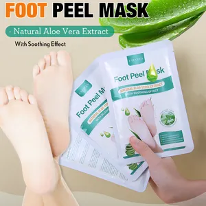 FATAZEN Private Label Bio Aloe Vera Fußpeeling-Maske Blatt Hautpflege Peeling Pflegende Peeling-Fuß maske für Erwachsene
