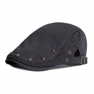 Casquette Gavroche Homme Haut de Gamme Unie et Élégante, Style Gatsby, Personnalisable, Automne Hiver, avec Clous, Vente en Gros - Product Image 1