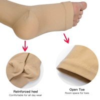 Nouvelles Chaussettes de Compression à Bout Ouvert avec Fermeture Éclair pour Soutien des Jambes et Genoux