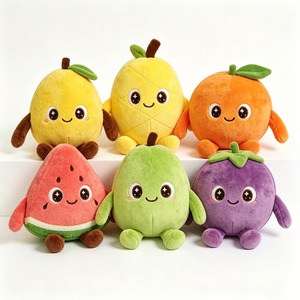Juego de Peluches de Frutas, Sandía, Mango, Piña, Naranja, Aguacate, Ciruela, Animales de Peluche Suaves para Niños Mayores de 3 Años, Unisex - Product Image 1