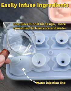 Bac à glaçons en silicone réutilisable, non toxique, pour whisky et cocktails, sans BPA, moule à démoulage facile - Product Image 4
