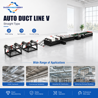 Ligne de production intégrée de conduits d'air rectangulaires pour ateliers, avec pliage et verrouillage de brides TDF courantes pour la fabrication de conduits de ventilation