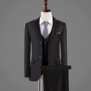 Costume de mariage pour garçons, ensemble 4 pièces formel (blazer, gilet, pantalon, cravate) pour photographie, anniversaire, cérémonie, smoking, déguisement - Product Image 2