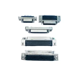 Aangepaste 1.27Mm Cn Type Vrouw 68P Mdr Scsi Connector Verticale Aansluitingen Rechte Pcb 68pin Vrouwelijke Scsi Connector D-Sub Connectoren