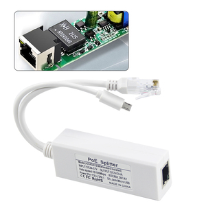 Répartiteur PoE Micro USB Actif 10/100 Mbps 48V vers 5V 2.4A IEEE802.3af/at Adaptateur Répartiteur PoE Blanc - Product Image 2