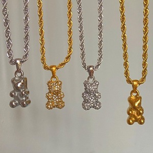 Edelstahl-Schmuck Maßgefertigte Halskette Diamant-Bär Edelstahl-Halsketten für Frauen - Product Image 4