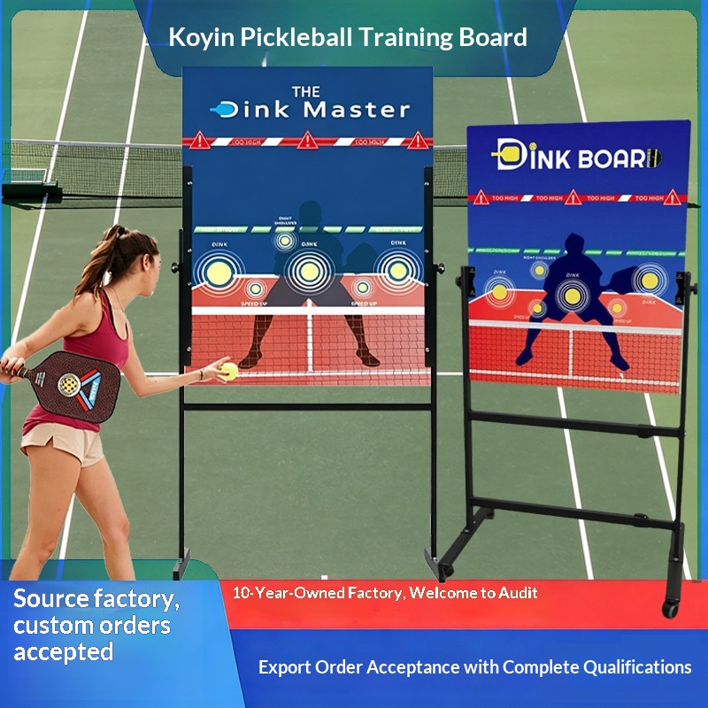 Children's Pick Ball Rebound Dink Training Board USAPA Approved Edgeless Movable Fiberglass Racket Automatic Protection
