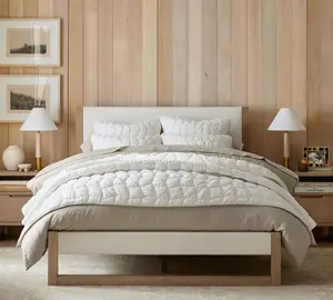 Luxury Bedroom Suite Modern Set Furniture Luxury Oak Solid Wood Bed King Size Wooden