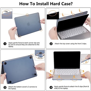 Étui mat givré pour <span class=keywords><strong>MacBook</strong></span> Neo <span class=keywords><strong>13</strong></span>" 2026 A3404 (4 en 1) Kit Coque rigide ultra-fine résistante aux traces de doigts Protection de l'écran - Product Image 4