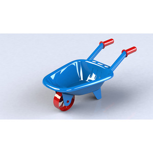 Carretilla de juguete de plástico al por mayor con una sola rueda delantera, estructura estable y asas de fácil agarre - Product Image 1