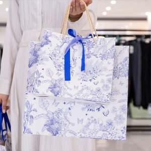 KM Brand Handle Gift Packaging <b>Promotional</b> Paper Bags for Clothes/Shoes Flowers Bouquets - Product Image 3