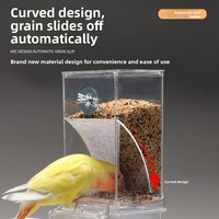 Mangeoire automatique pour perruches, anti-déversement et anti-éclaboussures, distributeur de nourriture pour oiseaux de type trémie, modèle en plastique au design pivoine, fournitures pour oiseaux