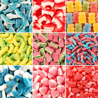 Gomitas de Frutas Variadas Mixtas de Fábrica, Dulces y Ácidas, Suaves, Halal, Venta al por Mayor, Personalizadas, OEM, Marca Privada, TIK TOK, a Granel