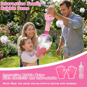 Machine à bulles pour enfants rechargeable, automatique, électrique, avec fumée, jouet interactif magique, générateur de bulles de brouillard avec fumée - Product Image 4