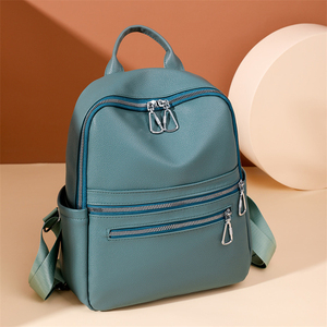 OEM personalizzato grande Vintage antifurto da donna in pelle zaino classico a tracolla stile scolastico con Logo personalizzato - Product Image 5