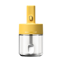 2 in 1 Retractable Spoon Salt Glass Jars Kitchen Gadgets Tools Bottle Air Tight Condiments Seasoning Spice Jar With Spoon