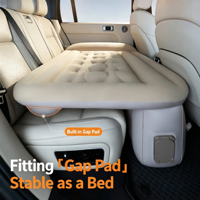 Matelas pneumatique électrique pour siège arrière de voiture, gonflage et dégonflage automatiques, lit de voyage portable avec coussin de calage intégré