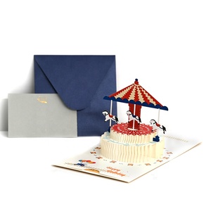 Biglietti d'Auguri 3D Pop-up per Bambini con Torta, Cartoline <span class=keywords><strong>di</strong></span> <span class=keywords><strong>Buon</strong></span> <span class=keywords><strong>Compleanno</strong></span> con Busta, Pronti per la Spedizione - Product Image 4