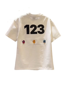 Men's <b>White</b> Graphic T Shirt Oversized Cotton Crew Neck Short Sleeve Casual Streetwear Summer <b>Tee</b> Unisex Number Print Tops Trendy - Product Image 1