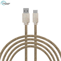 GRS – téléphone portable Android en paille de blé écologique, charge rapide 3A, câble USB de Type C